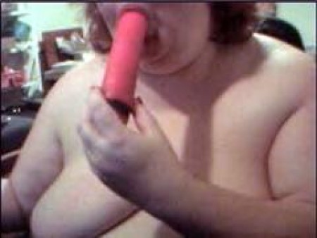Sucking Gagging And Drooling On A Huge Dildo