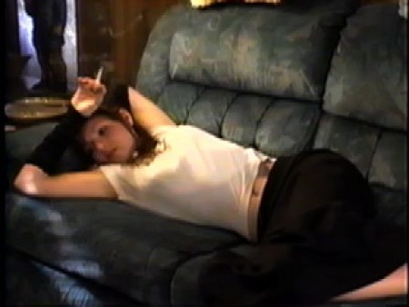 Sexy Demonica Part 4 - Sexy, dark demonica smokes a virginia slims 120 on a couch. Very hot! This is part 4.