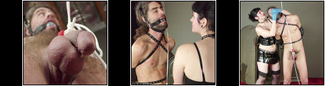 Noosed - With his cock and balls all tied she slips a noose around his neck. His nightmare is yet to continue.