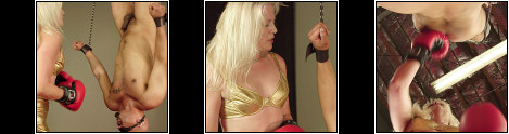 Mistresses Workout - The mistress has a real work out at her slaves expense as she uses him as her personal punch bag.