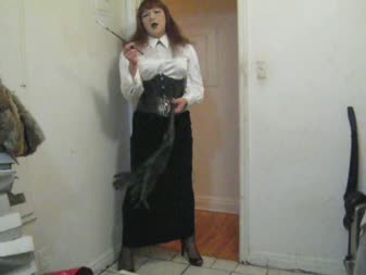 Goth Glam Ts Domme Smoking Masturbation Instruction