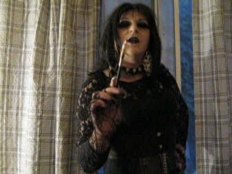 Goth Ts Masturbation Instruction 10 - Vanessa fetish is your goth mistress, smoking and instructing you how to masturbate, telling you to cum when she wants you to