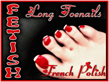 Long Toenail Painting  French Polish