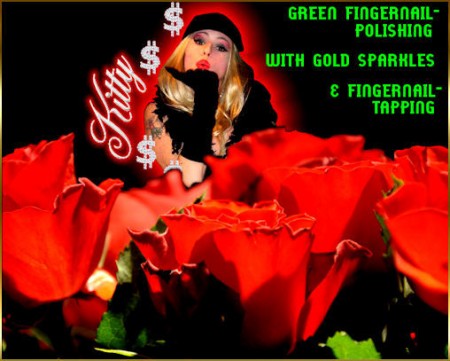 Mistress Cleo - Green Nail Polish Mit Gold Sparkles And Fingernail Tapping Mistress Cleo - Green Nail Polish Mit Gold Sparkles And Fingernail Tapping