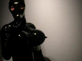 Latexa Catsuit With Gasmask - Total enclosure in catsuit with gasmask