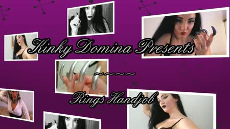 KinkyDomina Long Sharp Fingernails - Rings Handjob 12 Feb 2010 Avi