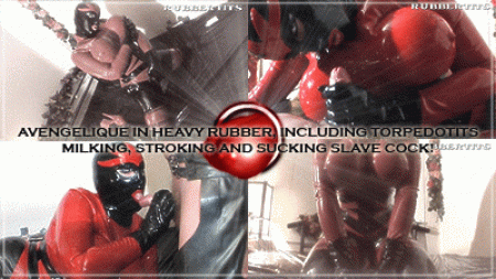 RUBBERTITS - SHINY, KINKY & BIZARRE LATEX SEX - Avengelique Torpedotit Pervatrix Milking Licking And Stroking