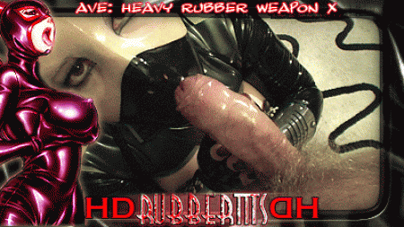 Avengelique Weapon X - Another high quality high-end latex-fetish hardcore hd-clip! This time avengelique gets in the role of a futuristic, heavy weaponed, fully rubberized bounty hunter! Armed with a fantastic latex outfit combination, she oils herself up, fondling her massive tits and her juicy pussy, till she decides it would be time to shove a huge dildo in her wet meathole! See how she bursts into orgasm before she gets the job done, collecting her bounty on a dangerous real big cock! To bring it down, it needs to be wanked and stroked hard, fucked with her titties and licked through her mouthless mask, resulting in an earth-shattering boost of cum... Fully loaded 16-minute-long clip - just the best for your latex wanking needs!