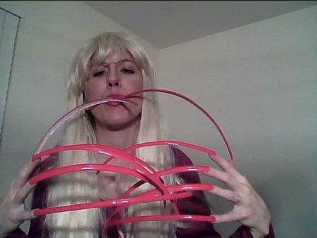 12 Rednails  Job - I  your cock with my 12" red super longnails. After I  you for 9 minutes I let you cum on my nails and face