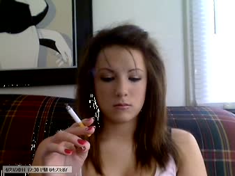 Katie Smokes While Web Surfing