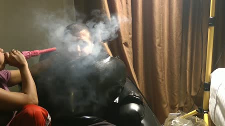 Smoke Tubed By Trixie - Trixie is in such a happy mood today ,why? Because it time for her 
"machine gun" treatment. She loves this so much she is singing 
about what shes doing, heavily fuming his life away in warm rich
creamy smoke.

run time 4 min 7 sec