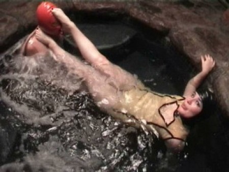 Latex Footjob Chastity Training Pt 3 Heavy Rubber Hottub Femdom