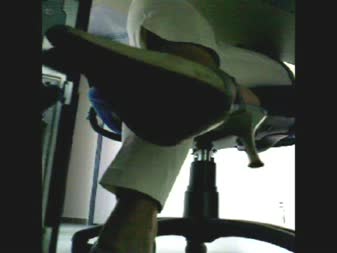 WITHOUT KNOWING ACT (HIDDEN CAM) - Secretary Gray Shoe Ga10a WITHOUT KNOWING ACT (HIDDEN CAM) - Secretary Gray Shoe Ga10a