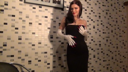 Goddess NoirPlaisir - White Red Opera Gloves Long Sharp Fingernails Goddess NoirPlaisir - White Red Opera Gloves Long Sharp Fingernails