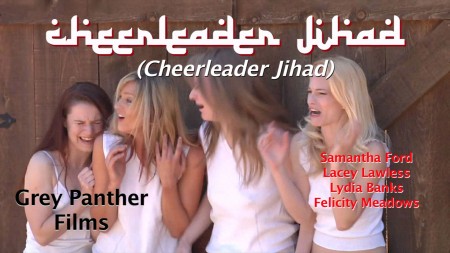 Cheerleader Jihad - 4 young cheerleaders are out for a stroll after a competition and come upon an old building.  They decide that it is a great place to practice cheers!  Why, of course.  

Problem is, fanatical jihadists are lurking in the back, and take advantage of these innocent girls to show their displeasure with Western decadence.  

What makes the clip so long is that they are led out to the stakes one by one rather than in a group.  Each is undressed and machine-gunned mercilessly...  It is quite terrible.   The bullets hit, the bodies jerk with the impacts, slow-motion repeats show the penetrations.  Each of them dies slowly, in great agony, crying, moaning, shaking... 

Then the bullet-ridden bodies are piled into a flat-bed and driven into the desert where the bodies are rolled into a dirt pit.  Very erotic body handling throughout this. 

Lots of great effects and the Black Nylons trademark of spreading, flowing red blood.