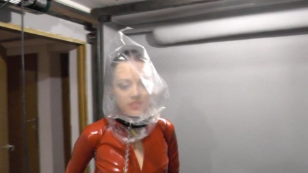 On a Walk - Beautiful slavegirl tied and bagged going on a walk around the studio. Polish dialogues, English subtitles.