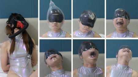 Xiaomeng Condom Breathplay Again - After quite a long time, Xiaomeng decided to play with a condom again.
At the beginning she didn�t put the condom on her head, but wore a gas mask with a hose. The condom covered the open end of the hose, so she was rebreathing very limited air with a big dead space volume. She survived quite a long time because there was a tiny leakage, but apparently it was quite a painful survival. It is interesting to watch the condom keeping on expanding and then shrinking into the hose along with her attempts of breathing.
After this warming up the real fun started.
I put the condom on her head, she blew it up with her nose and pulled the edge down around her neck. Some air was saved inside the condom making it look like a balloon. Only after this had been set up, I started to tie her with rope. I was curious at that moment if she can last long enough until I finished her bondage, and obviously� check it yourself.
In the next couple of attempts Xiaomeng saved different amount of air inside the condom, sometimes a little bit more than her lung capacity, and sometimes a bit less. I even asked her to breathe out most air in her lungs to make an empty-lung challenge. That was quite intense. After the last round we can see that Xiaomeng�s lips turned slightly purple already.
We hope you enjoy this video.