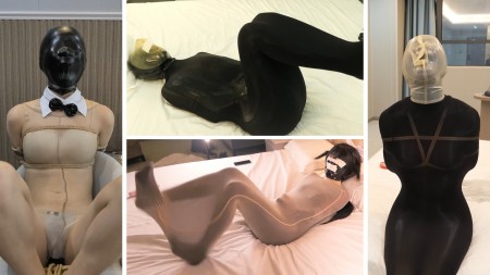 Xiaomeng Nylon Encased and Hooded Breathplay - This is a compilation of four sessions with similar topics: cosplay, rope bondage, pantyhose and nylon encasement, vibrators, various latex hoods and taped breathing holes. Wow, with these keywords I believe I have described this video very well already, so that�s the end of my task. This is an easy task for me, but not easy to Xiaomeng at all. There were a lot of controlled breath, struggling, squirming, screaming, and (most importantly to Xiaomeng) multiple orgasms!