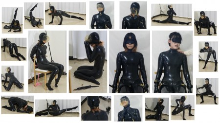 Xiaoyu Dance and Escape Challenge Enclosed in Latex - Because of the Lunar New Year, there was quite a gap before this new update, although it was worth the wait: Xiaoyu-senpai received her black latex catsuit finally! After wearing the latex suit, gloves and socks, and putting on a breathplay hood without breathing holes, for the first time she was fully enclosed by latex and isolated completely from the outside world.
What to do next? Xiaoyu has been obsessed with dancing recently, therefore she decided to present you a breakdance show. Dancing to the music �Hybrid (Biome Remix)�, her moves were sexy and charming, and I could not turn my eyes away� Wait, why she stopped? She was short of breath and could not continue anymore. Well, I know breakdancing is quite a heavy sport, but this was just a dance over one minute and she should have finished it if she had practiced more.
As you all know Xiaoyu is a go-getter, so she started anaerobic exercise immediately. Because a dancer needs to be very flexible, the moves she took for the exercise were mostly different types of stretches. She always persisted with one breath until the very last moment before she had to pull up the breathplay hood to catch her breath, which showed her determination to improve her ability.
After the exercise, Xiaoyu was sweating under the latex and getting more excited. After a short break I suggested her to try another escape challenge. She agreed, so we started once again. Hands tied behind, blindfolded, having the breathplay hood and a collar on and locked, she had to sit still for one minute before she was allowed to break her hands free, to search for the key to the padlock on her collar, to unlock and remove the collar, and finally to take off the hood to save herself.
Here�s the conversation after the challenge:
―I: Finally you made it this time! It seems that it went quite smoothly, except that you spent a little bit long time in finding the key.
―Xiaoyu: Smoothly? No, not at all, I almost fainted I think� I guess I can persist for the entire challenge only because I have experienced the more terrible breathplay hood with the big air bag�
―I: Anyway, congratulations for passing the challenge for the first time without dispute! So you will be awarded.
―Xiaoyu: Awesome! Finally no punishment! What�s the prize?
―I: Extreme breathplay with the same hood, for three times!
―Xiaoyu: $^@#*$$()^&#@!#$&^@
As a result, the second half of this video is all about the three times extreme breathplay. Without surprise Xiaoyu-senpai showed up her beautiful purple lips again in the end!